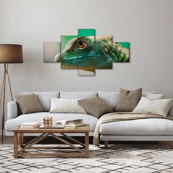 Detailní obraz ještěra (125x70 cm)