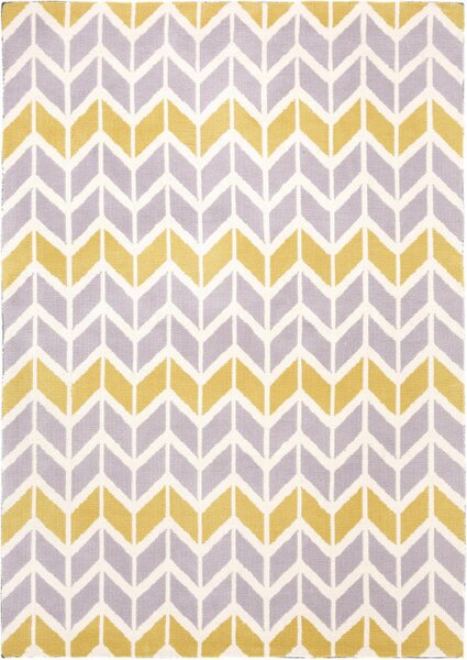 Koberec Arlo 06 Chevron Lemon šedý