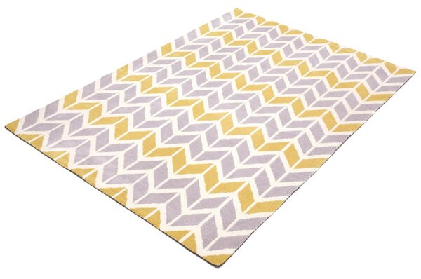 Koberec Arlo 06 Chevron Lemon šedý