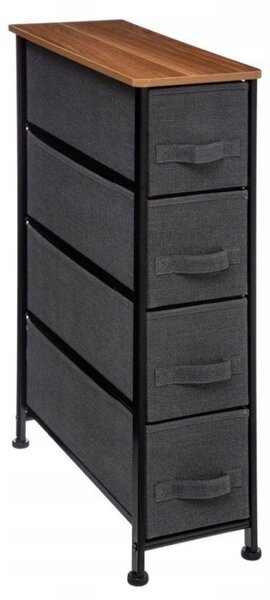 Koupelnový regál 5five Simply Smart šedý se 4 zásuvkami 48x20x75 cm