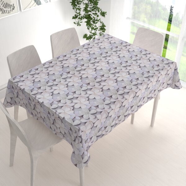 Biante Dekorační obdélníkový ubrus PML-032 Designové květy na šedém 50x100 cm