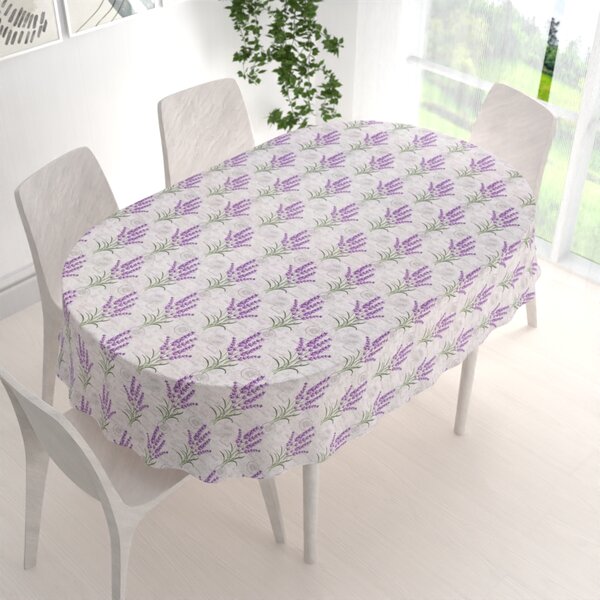 Biante Dekorační oválný ubrus PML-033 Provence levandule 100x140 cm