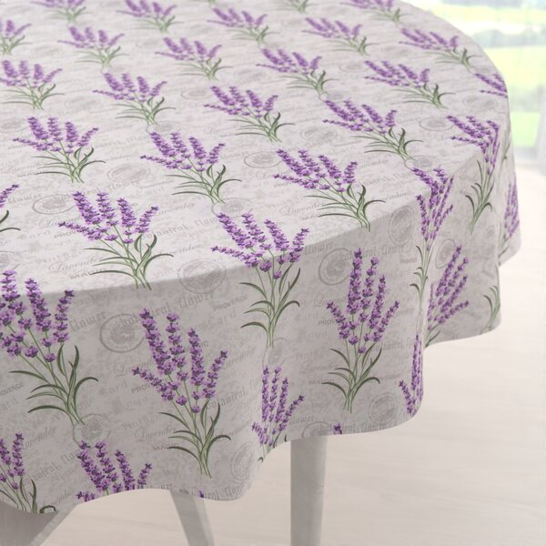 Biante Dekorační kulatý ubrus PML-033 Provence levandule Ø 100 cm