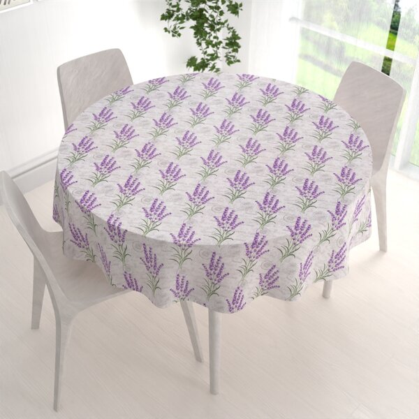 Biante Dekorační kulatý ubrus PML-033 Provence levandule Ø 100 cm