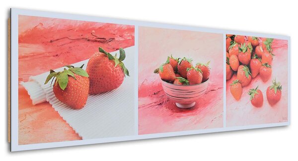 Obraz Červené jahody Velikost: 120 x 40 cm, Provedení: Panelový obraz