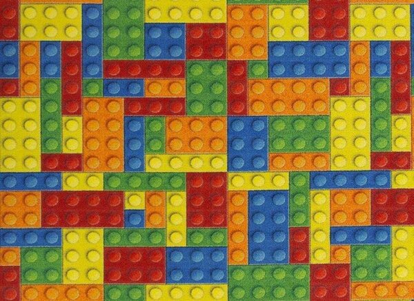 Dětský koberec kostky lego vícebarevný