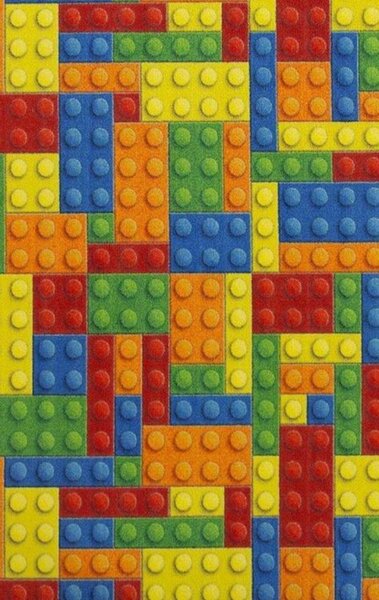 Dětský koberec kostky lego vícebarevný