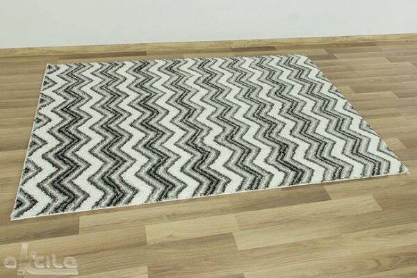 Koberec Onyx 5172 Cik cak bílý