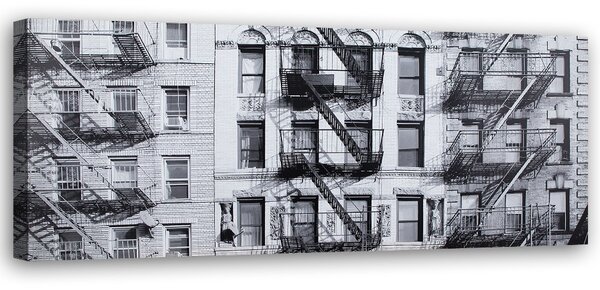 Obraz na plátně Černobílá budova Rozměry: 90 x 30 cm