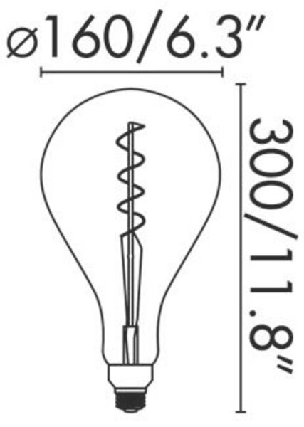 FARO LED žárovka A160 AMBER SP 5W E27 DIM