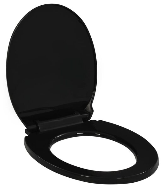 Toaletní sedátko pomalé sklápění rychloupínací černé