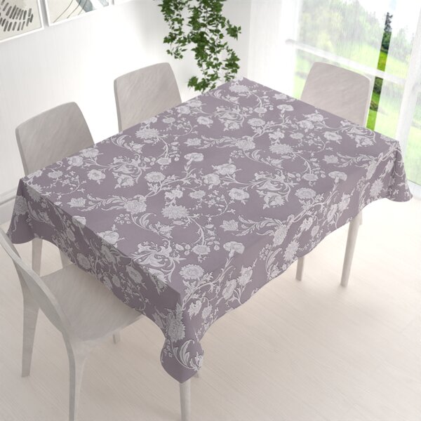 Biante Dekorační obdélníkový ubrus PM-045 Zámecké květy na pastelově fialovém 50x100 cm