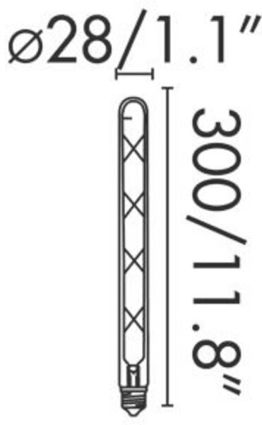 FARO LED žárovka T30 filament AMBER E27 6W 2200K