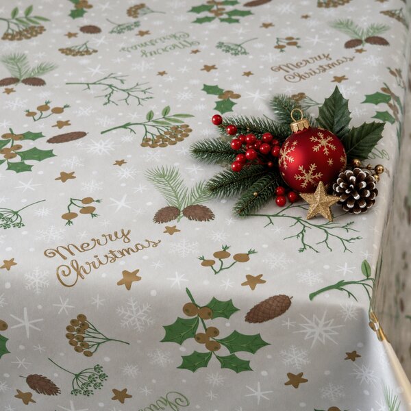 Vánoční PVC ubrusovina - Merry Christmas