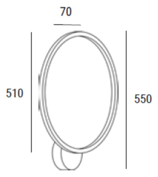 ZAHO Nástěnné LED svítidlo STAR IN FULL - BRASS, 12W, v. 55 cm Teplota světla: 3000K - teplá bílá, Stmívání, řízení: ON/OFF (bez stmívání)