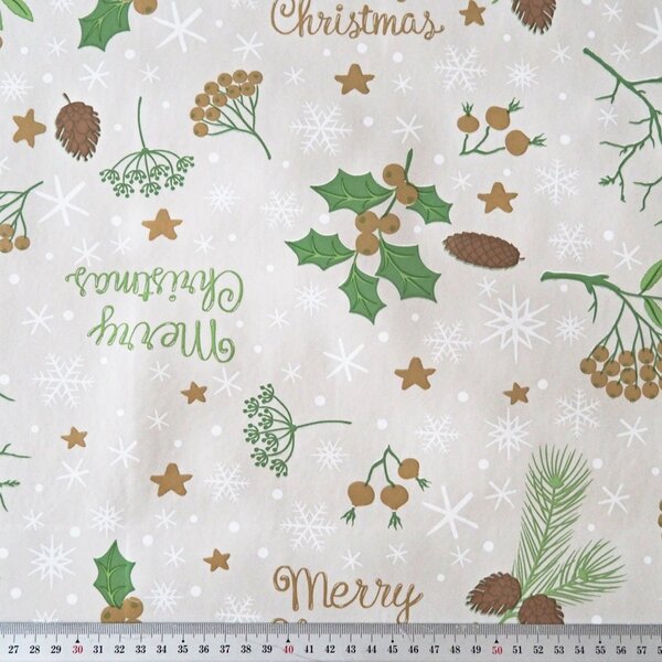 Vánoční PVC ubrusovina - Merry Christmas