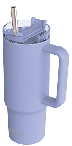Termohrnek Stream s brčkem, 950ml, Quokka, levandulový