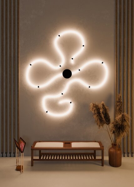 ZAHO Nástěnné LED svítidlo MESMO WL2, 160W, d. 2x500 cm Barva: Černá, Teplota světla: 3000K - teplá bílá, Stmívání, řízení: ON/OFF (bez stmívání)