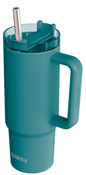 Termohrnek Stream s brčkem, 950ml, Quokka, tyrkysový