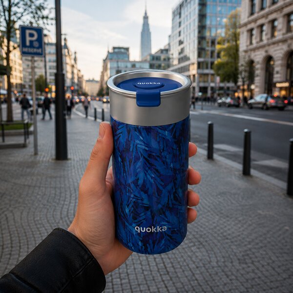 Termohrnek se sítkem Boost, 400ml, Quokka, night forest