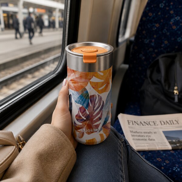 Termohrnek se sítkem Boost, 400ml, Quokka, autumn
