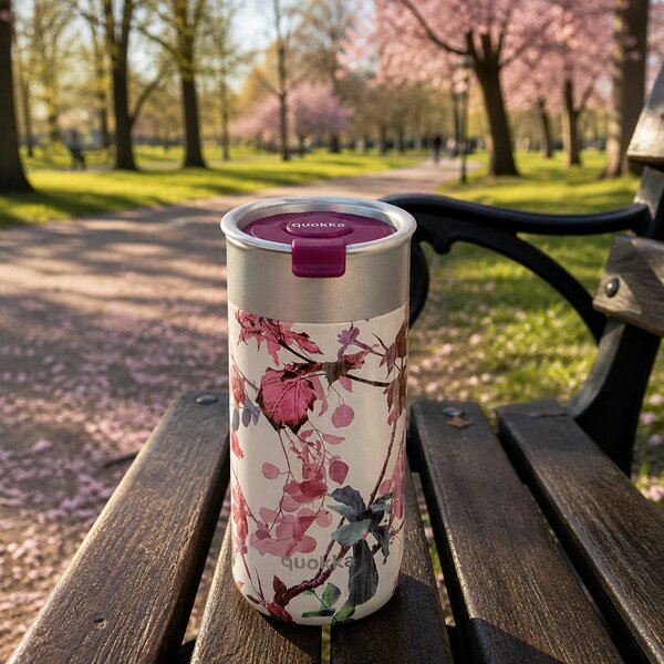 Termohrnek se sítkem Boost, 400ml, Quokka, tree branches
