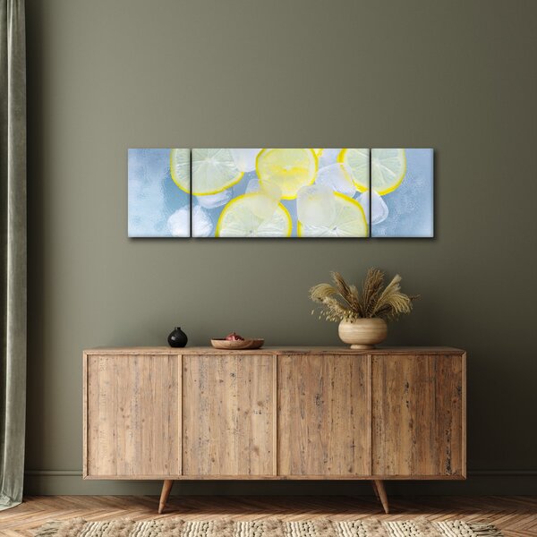 Obraz citrónů v ledu (170x50 cm)