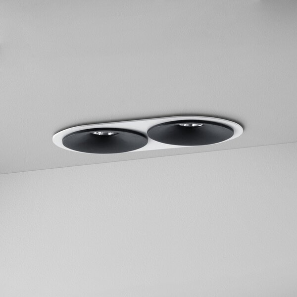 ZAHO Zapuštěné LED svítidlo SPEAKER RD100, 19W, š. 225 mm, 60° Barva: Bílá, Teplota světla: 3000K - teplá bílá, Stmívání, řízení: ON/OFF (bez stmívání)