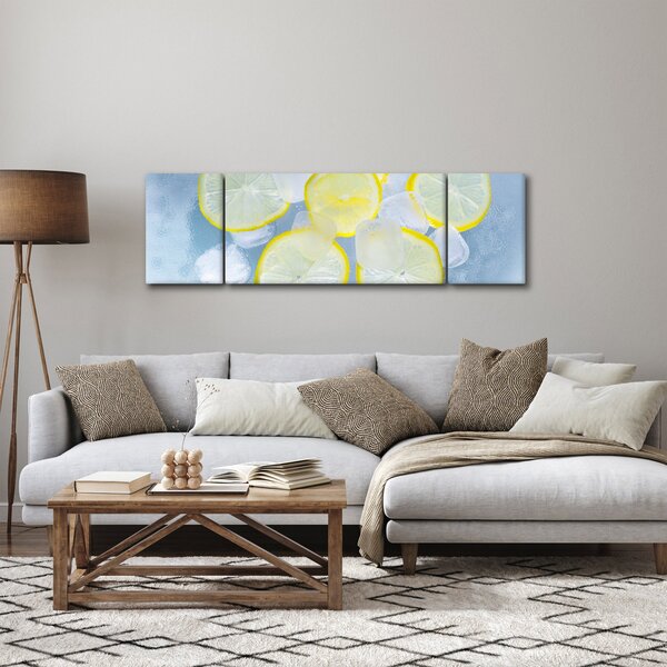 Obraz citrónů v ledu (170x50 cm)