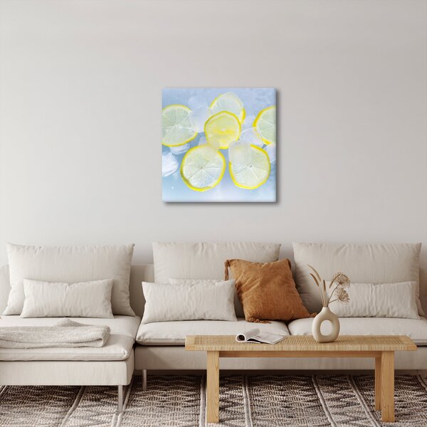 Obraz citrónů v ledu (30x30 cm)