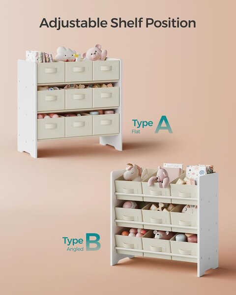 SONGMICS Regál na hračky s 9 boxy