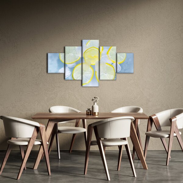 Obraz citrónů v ledu (125x70 cm)