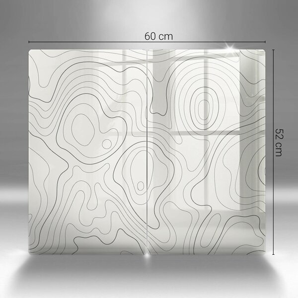 Skleněná krájecí deska Line art design