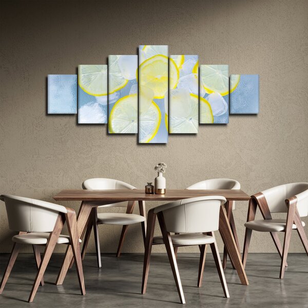 Obraz citrónů v ledu (210x100 cm)