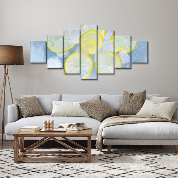 Obraz citrónů v ledu (210x100 cm)