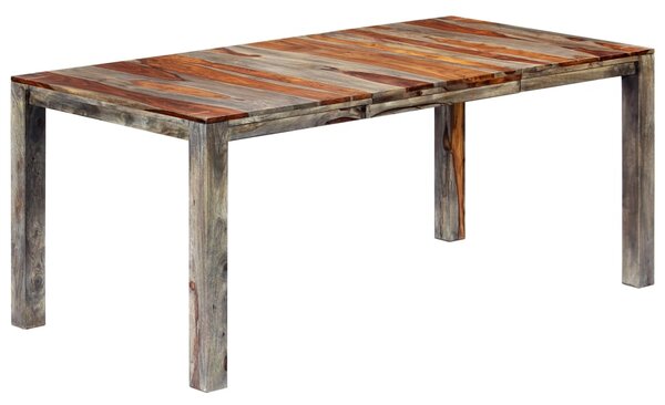 Jídelní stůl šedý 180 x 90 x 76 cm masivní sheeshamové dřevo