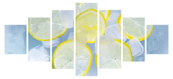 Obraz citrónů v ledu (210x100 cm)