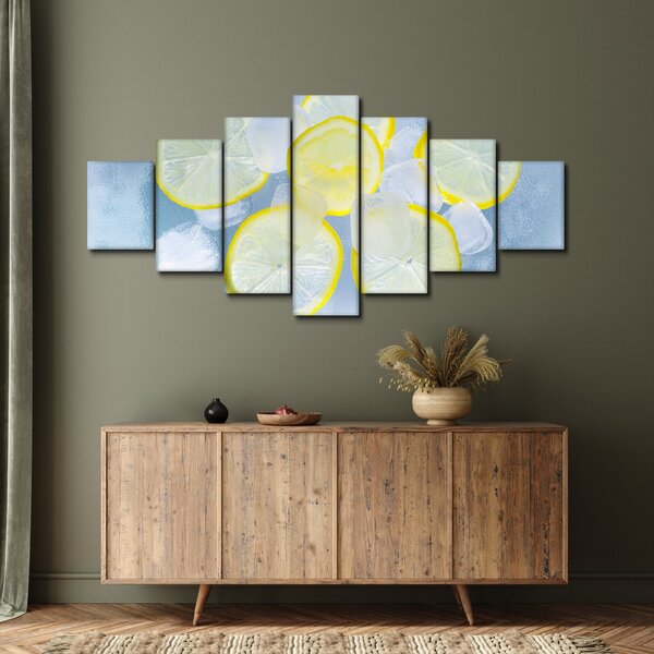 Obraz citrónů v ledu (210x100 cm)