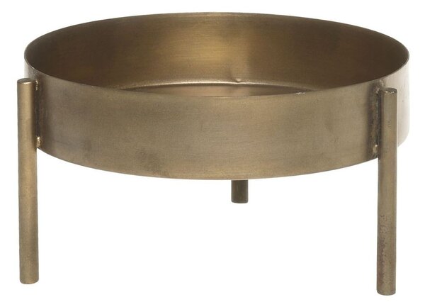 Bronzový antik dekorační podnos na nožičkách Bro Tray - 21*10 cm - Chic Antique