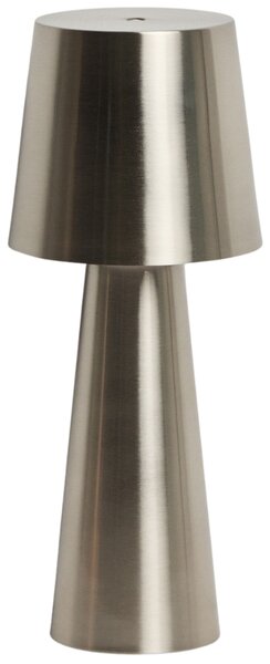 Kave Home Stříbrná kovová zahradní stolní LED lampa Arenys M