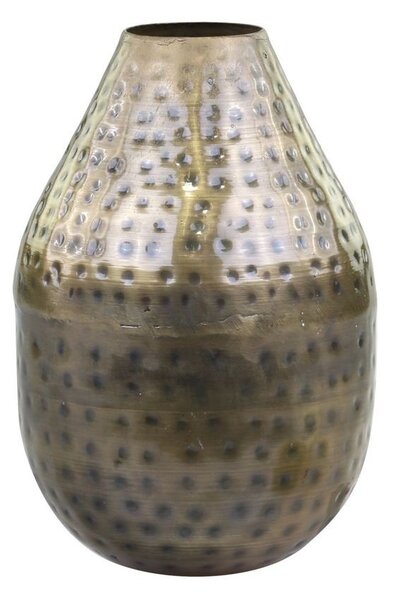 Mosazná antik kovová dekorační váza Tiana - Ø 10*15 cm - Chic Antique