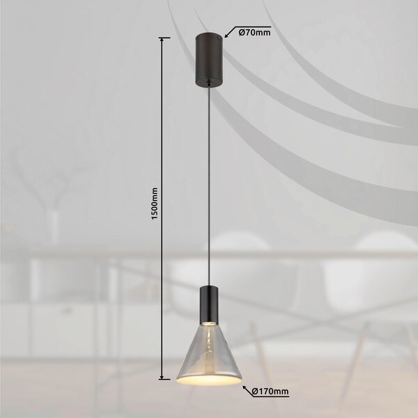ZÁVĚSNÉ LED SVÍTIDLO, 17/150 cm Globo - Online Only svítidla, Online Only