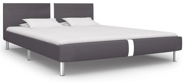 Rám postele šedý umělá kůže 160 x 200 cm