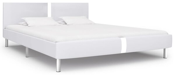 Rám postele bílý umělá kůže 180 x 200 cm