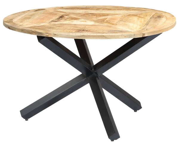 Jídelní stůl kulatý 120 x 76 cm masivní mangovníkové dřevo