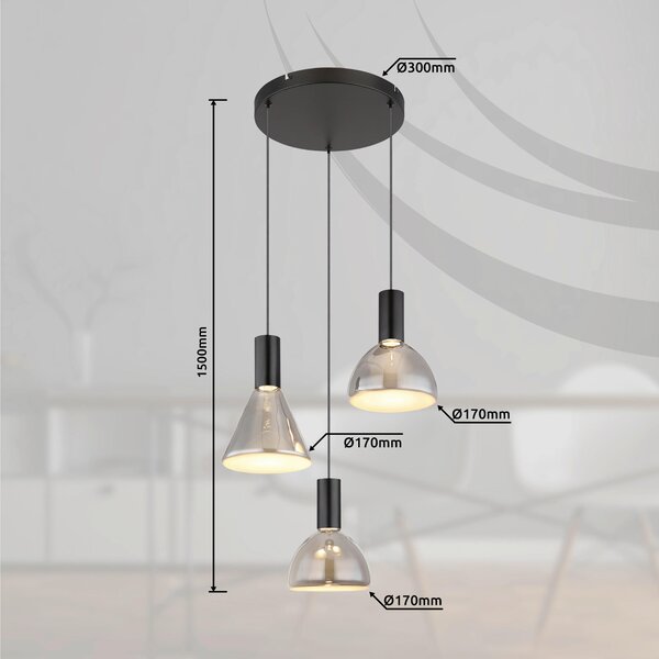 ZÁVĚSNÉ LED SVÍTIDLO, 42/150 cm Globo - Online Only svítidla, Online Only