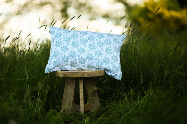 Nelly TENCLEN - povlečení na polštář zelený květ Rozměr: 40/40 CM ZIP