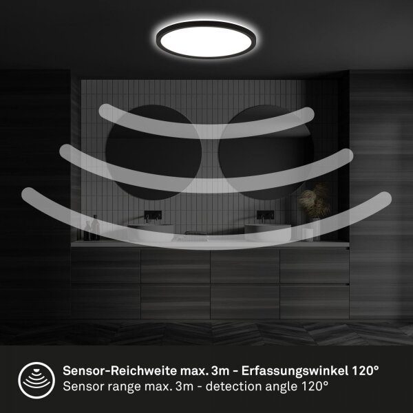 Briloner - LED Koupel stropní svít se sen MOVE LED/18W/230V IP44 pr. 29 cm bílá