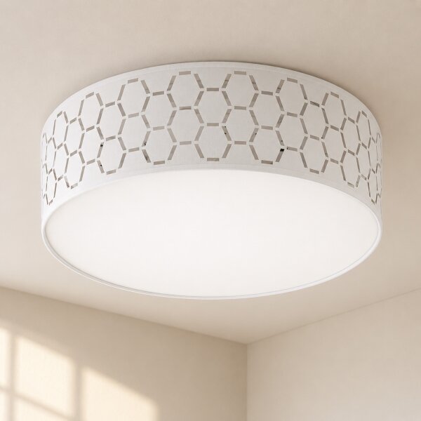 Stropní svítidlo ULLE 2xE27/15W/230V pr. 45 cm bílá