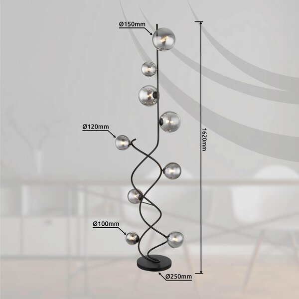STOJACÍ LED LAMPA, 42.5/40/162 cm Globo - Online Only svítidla, Online Only